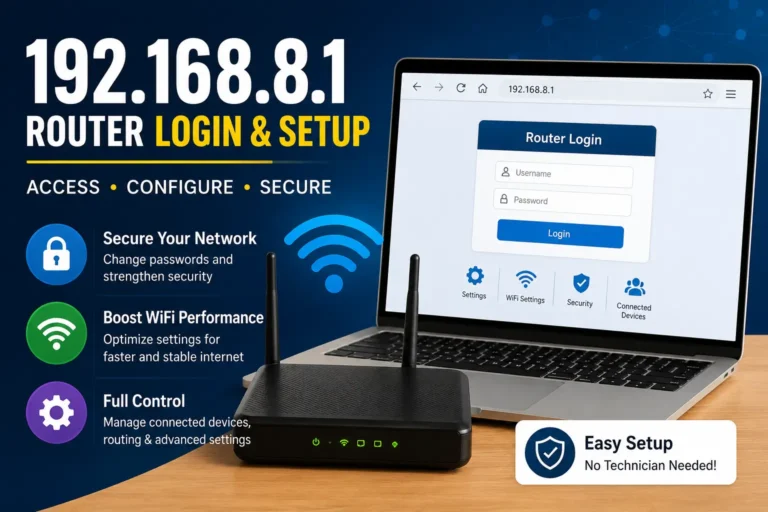 192.168.8.1 Router Admin Login – Default Username, Password & Setup Guide
